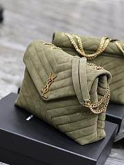 YSL Loulou Green Velvet Leather 32cm Bag - 5