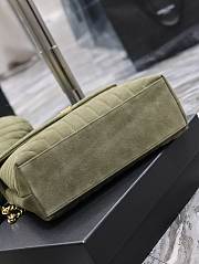 YSL Loulou Green Velvet Leather 32cm Bag - 2