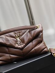 YSL Loulou puffer dark brown medium bag  - 5