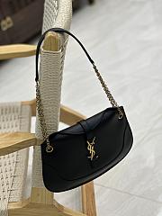 YSL Sienna Logo Plaque Black Shoulder Bag - 2