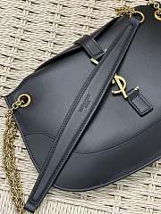 YSL Sienna Logo Plaque Black Shoulder Bag - 5