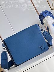 Louis Vuitton Takeoff Messenger Blue Leather Bag - 1