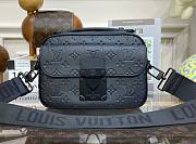 Louis Vuitton S Lock All Black Monogram Messenger Bag - 1