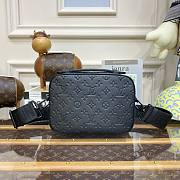 Louis Vuitton S Lock All Black Monogram Messenger Bag - 3