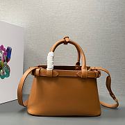 Prada small brown leather handbag with belt 1BA418 bag - 3