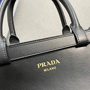 Prada small black leather handbag with belt 1BA418 bag - 4