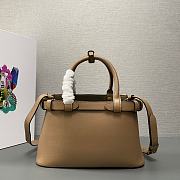 Prada small beige leather handbag with belt 1BA418 bag - 6