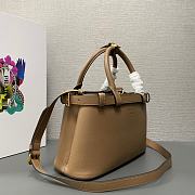 Prada small beige leather handbag with belt 1BA418 bag - 5