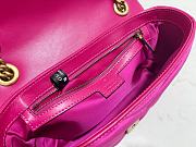 Gucci GG Marmont pink velvet double G studs bag - 2