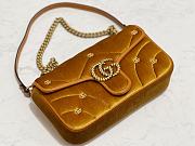 Gucci GG Marmont yellow velvet double G studs bag - 3