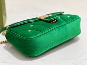 Gucci GG Marmont green velvet double G studs bag - 2