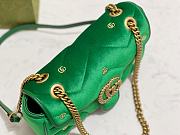 Gucci GG Marmont green velvet double G studs bag - 5