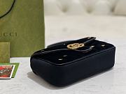 Gucci GG Marmont black velvet double G studs bag - 3