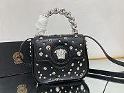 Versace Black Mini La Medusa Spiked Top Handle Bag - 1