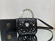 Versace Black Mini La Medusa Spiked Top Handle Bag - 5