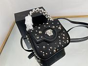 Versace Black Mini La Medusa Spiked Top Handle Bag - 2