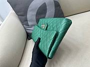 Chanel Green Quilted Caviar Leather Flap Clutch Bag - 4