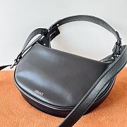 Versace Black Small Repeat Hobo Leather Shoulder Bag - 3