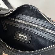 Versace Black Small Repeat Hobo Leather Shoulder Bag - 5