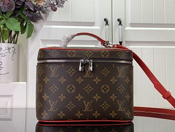 Louis Vuitton Nice Large red monogram bag