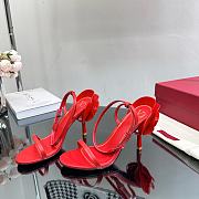 Valentino rose red leather heels  - 5