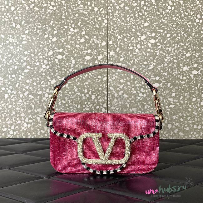 Valentino Loco Embroidered Small Pink Bag  - 1