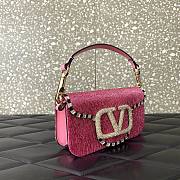 Valentino Loco Embroidered Small Pink Bag  - 4