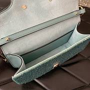 Valentino Loco Embroidered Small Blue Bag - 3