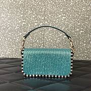 Valentino Loco Embroidered Small Blue Bag - 5