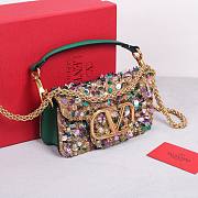 Valentino Loco Embroidered Small Green Bag - 4