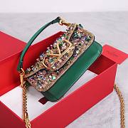 Valentino Loco Embroidered Small Green Bag - 3