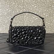 Valentino Loco Embroidered Small All Black Bag - 3