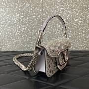 Valentino Loco Embroidered Small All Silver Bag - 3