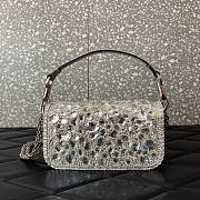 Valentino Loco Embroidered Small All Silver Bag - 4