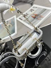 Dior Lady D-Joy micro silver radient bead bag - 2