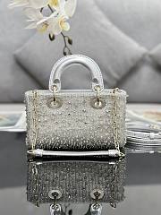 Dior Lady D-Joy micro silver radient bead bag - 3