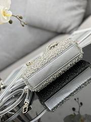 Dior Lady D-Joy micro silver radient bead bag - 5