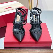 Valentino All Black Leather Rockstud high heels - 3