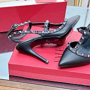 Valentino black leather silver studs heels - 2