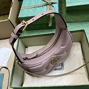 Gucci GG Marmont half-moon-shaped beige leather bag  - 6