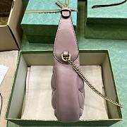 Gucci GG Marmont half-moon-shaped beige leather bag  - 5