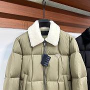 Prada puffer sherling ( green/ black) coat - 6