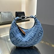 Fendi Fendigraphy mini light blue denim bag - 1