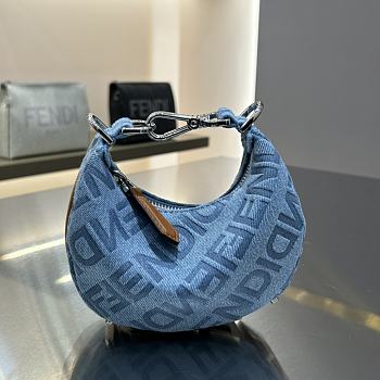 Fendi Fendigraphy mini light blue denim bag