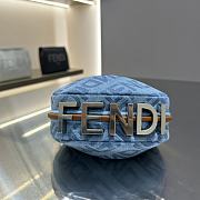 Fendi Fendigraphy mini light blue denim bag - 2