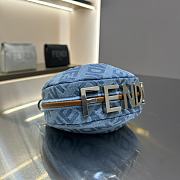 Fendi Fendigraphy mini light blue denim bag - 3