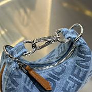 Fendi Fendigraphy mini light blue denim bag - 4