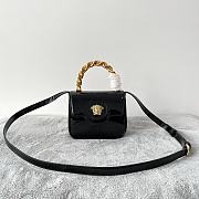 Versace La Medusa black patent mini bag - 3