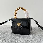 Versace La Medusa black patent mini bag - 2