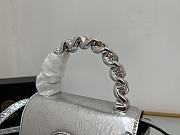 Versace La Medusa silver leather mini bag - 5